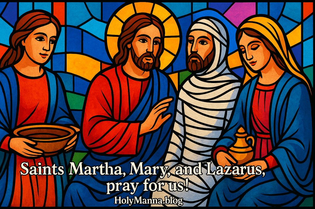 July 29th – Saint of the Day: Saints Martha, Mary, and Lazarus of&nbsp;Bethany