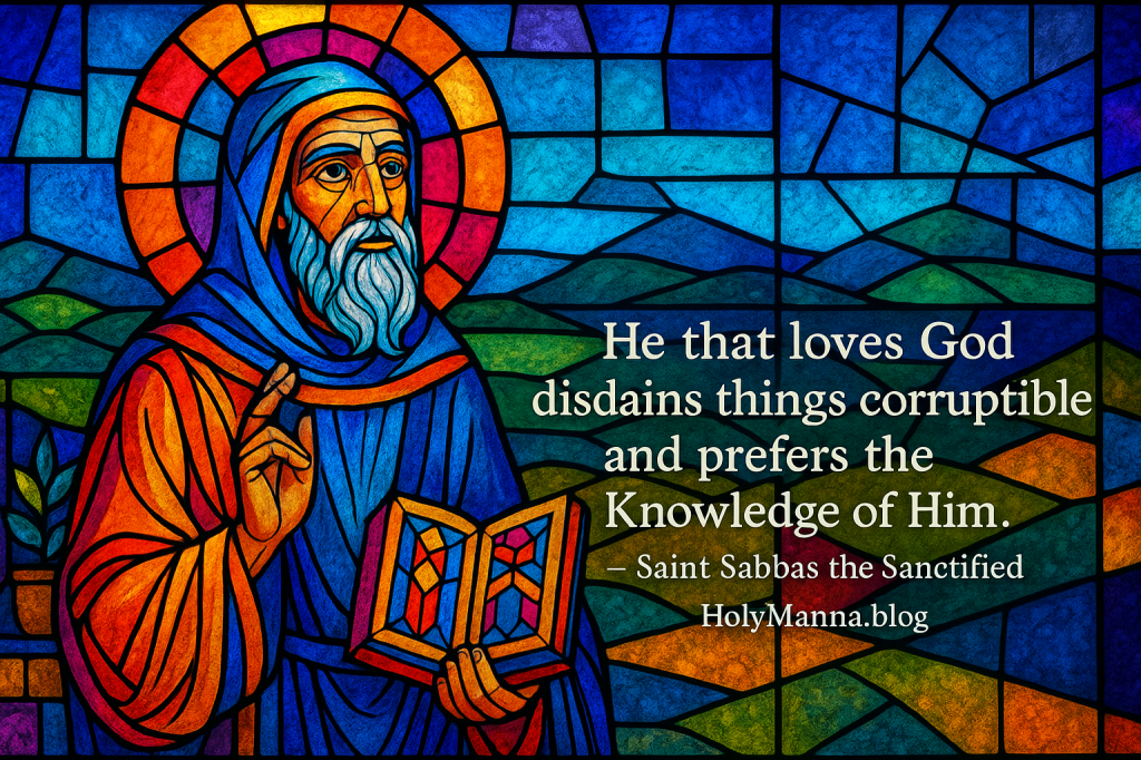 December 5th – Saint of the Day: Saint Sabbas the&nbsp;Sanctified