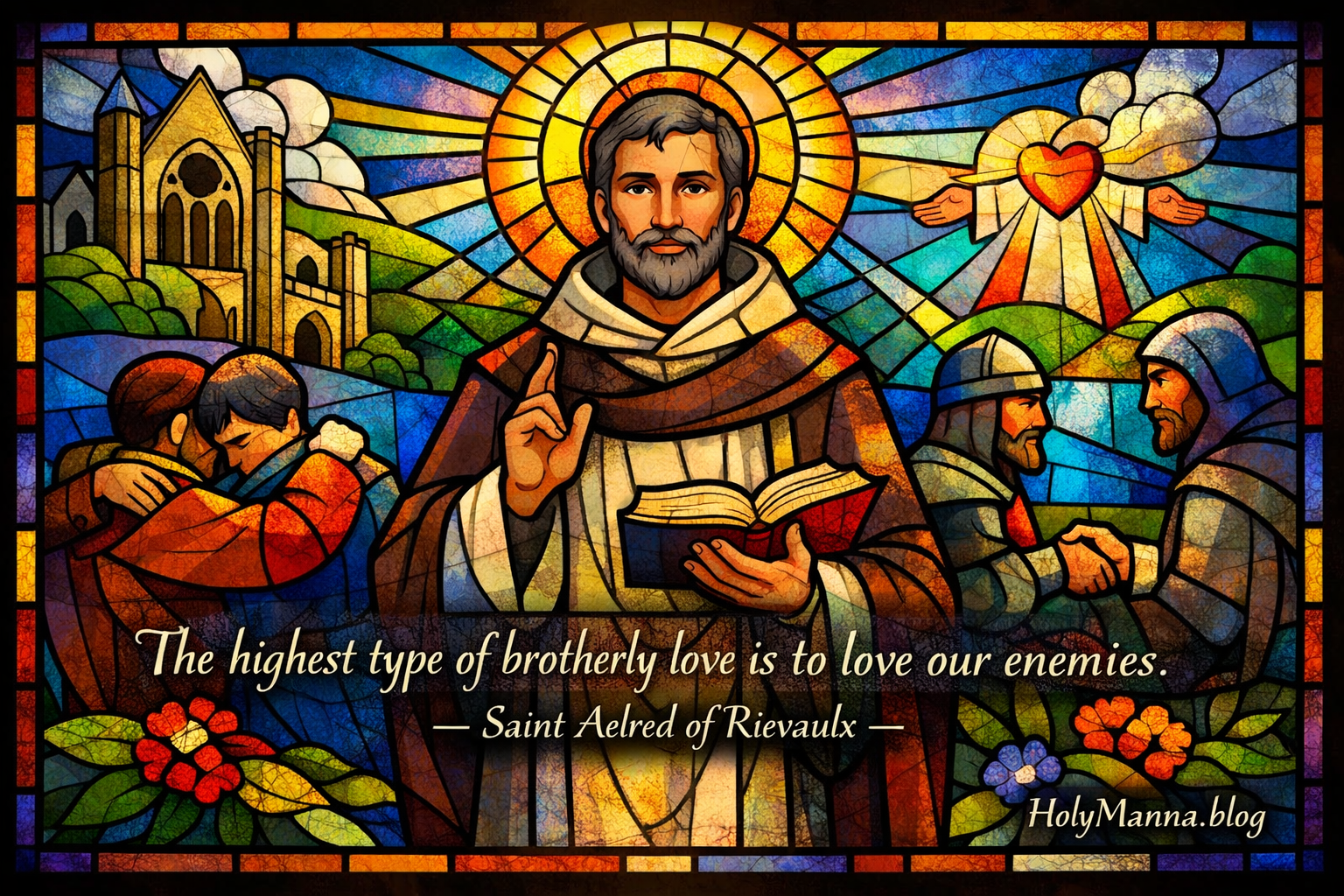 January 12th – Saint of the Day: Saint Aelred of Rievaulx, Cistercian Abbot