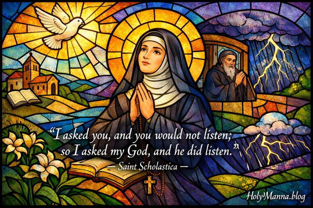 February 10th – Saint of the Day: Saint Scholastica, Benedictine Nun &&nbsp;Virgin