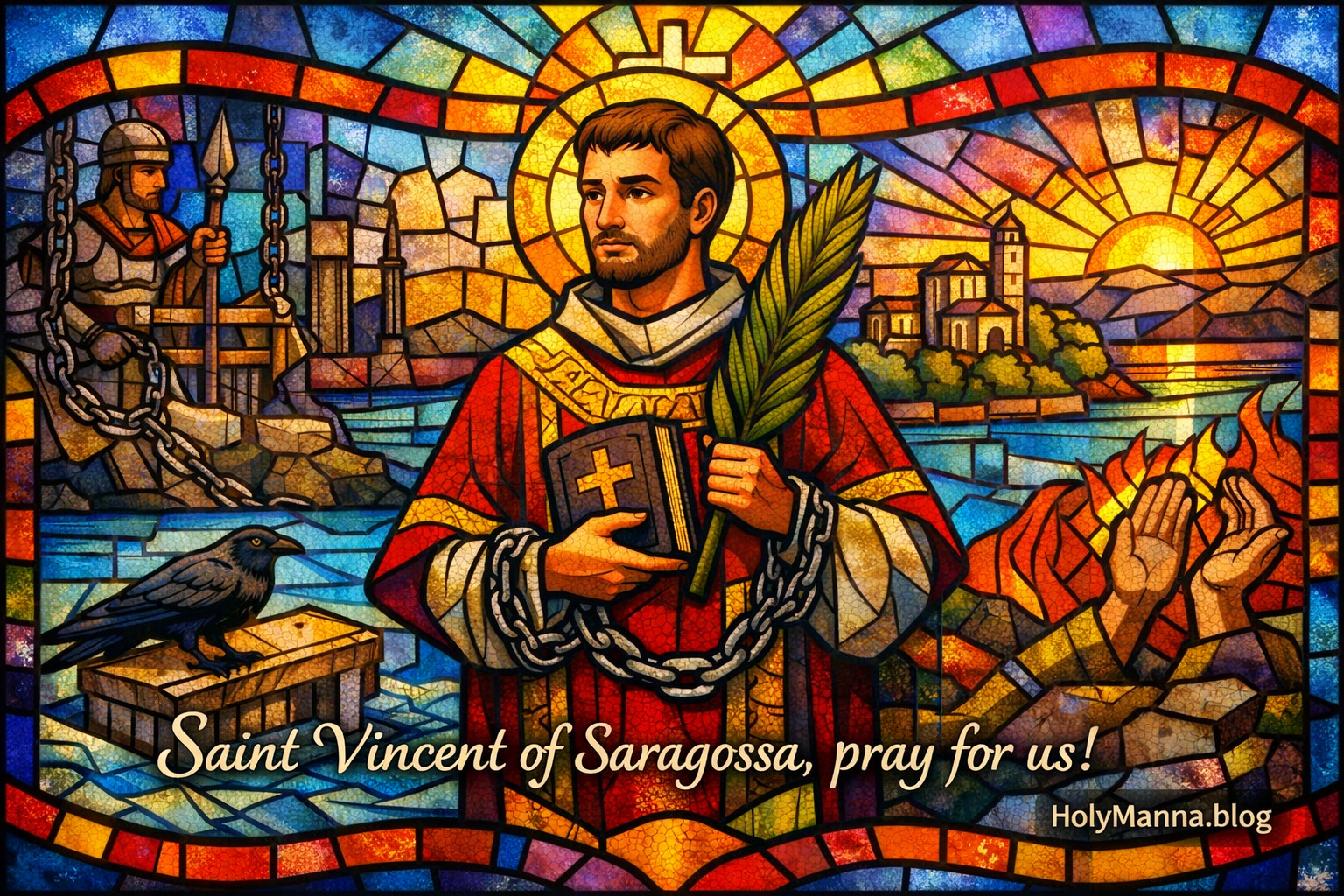 January 22nd – Saint of the Day: Saint Vincent of Saragossa, Deacon & Martyr