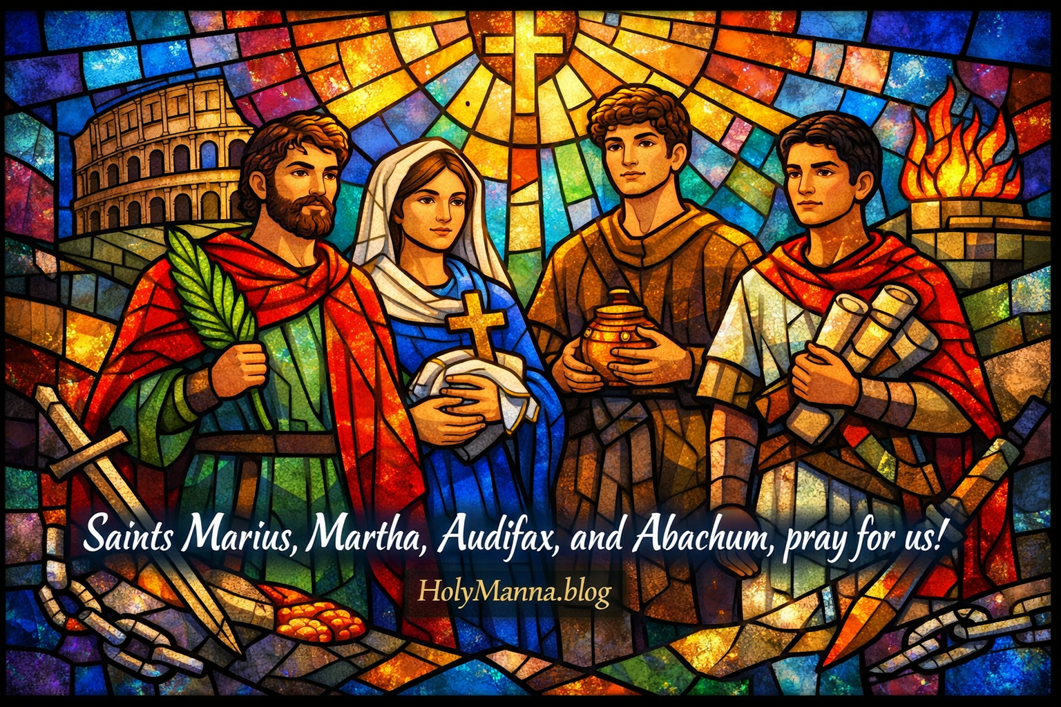 January 19th – Saint of the Day: Saints Marius, Martha, Audifax, and Abachum, Martyrs