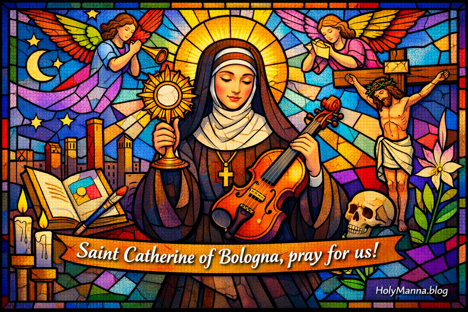 March 9th – Saint of the Day: Saint Catherine of Bologna, Poor Clare Mystic, Writer &&nbsp;Artist