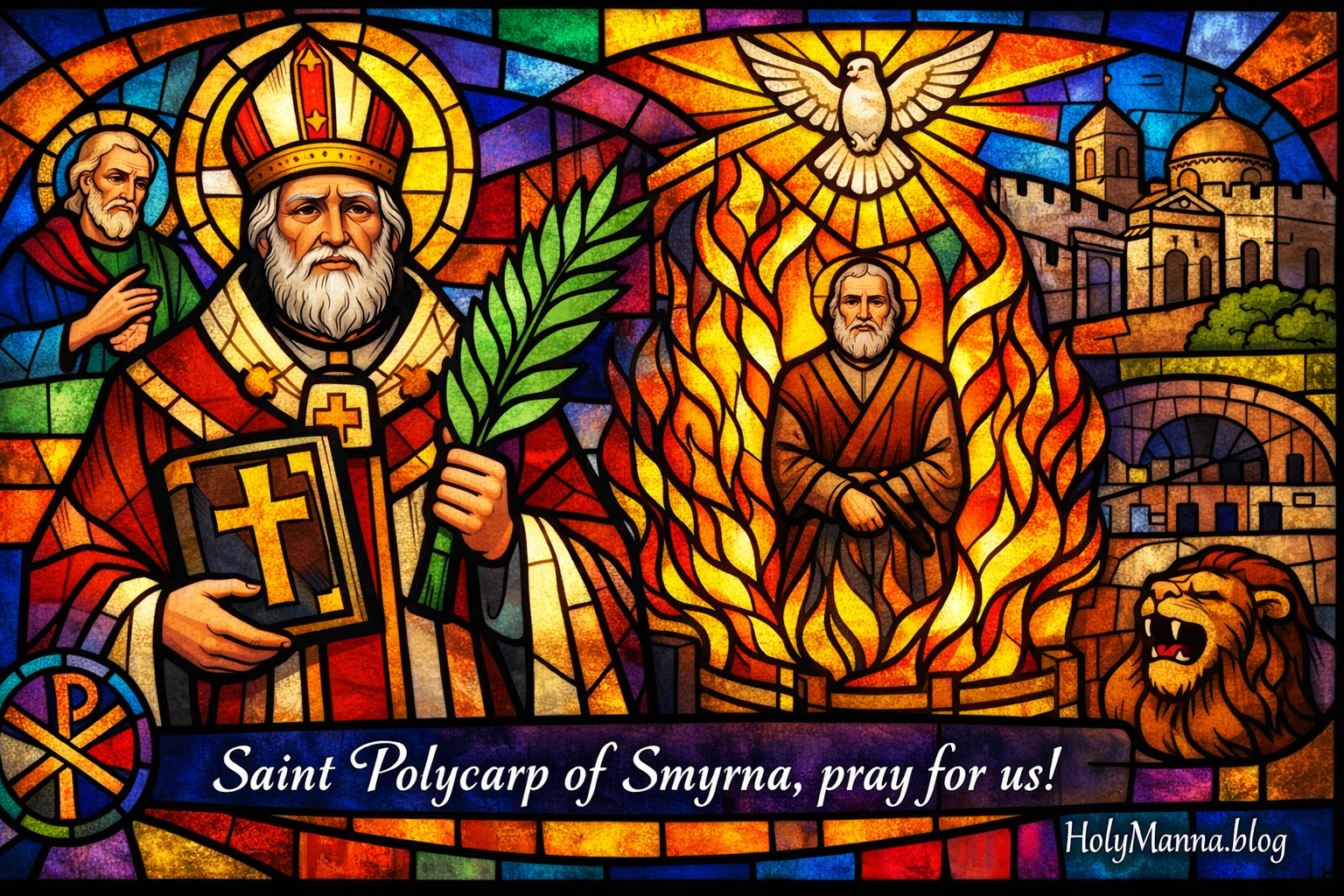 February 23rd – Saint of the Day: Saint Polycarp of Smyrna, Bishop & Martyr