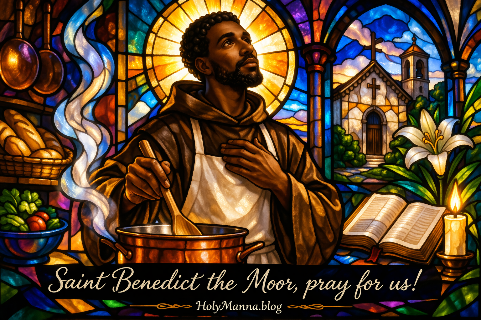 April 4th – Saint of the Day: Saint Benedict the Moor, Franciscan Lay&nbsp;Brother
