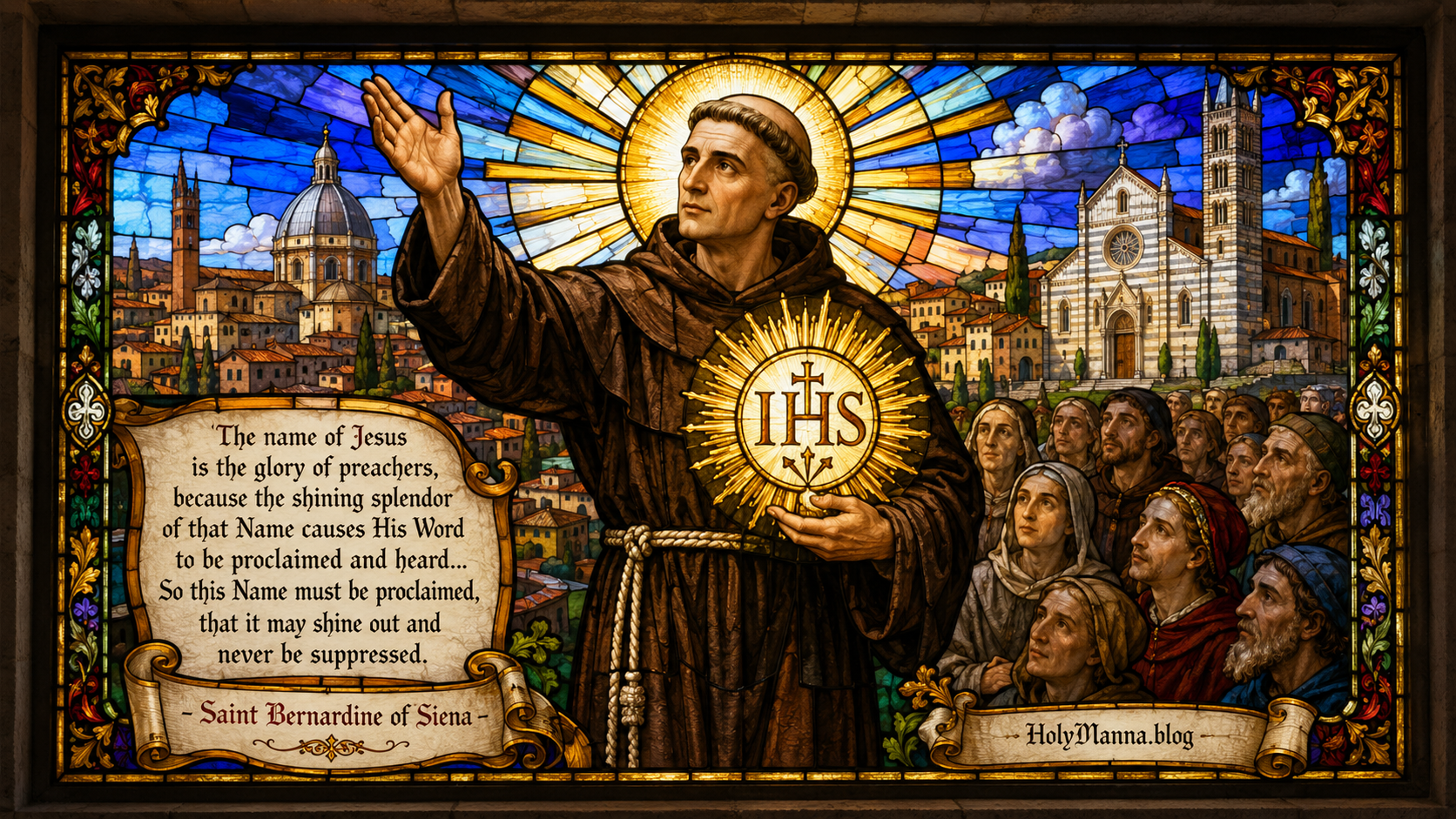 May 20th – Saint of the Day: Saint Bernardine of Siena, Franciscan Missionary Priest &&nbsp;Reformer