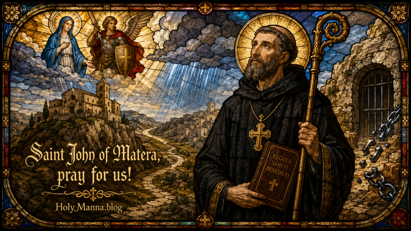 June 20th – Saint of the Day: Saint John of Matera, Benedictine Monk, Hermit, Preacher, Reformer, Abbot & Founder of the Congregation of the Pulsanese Hermits