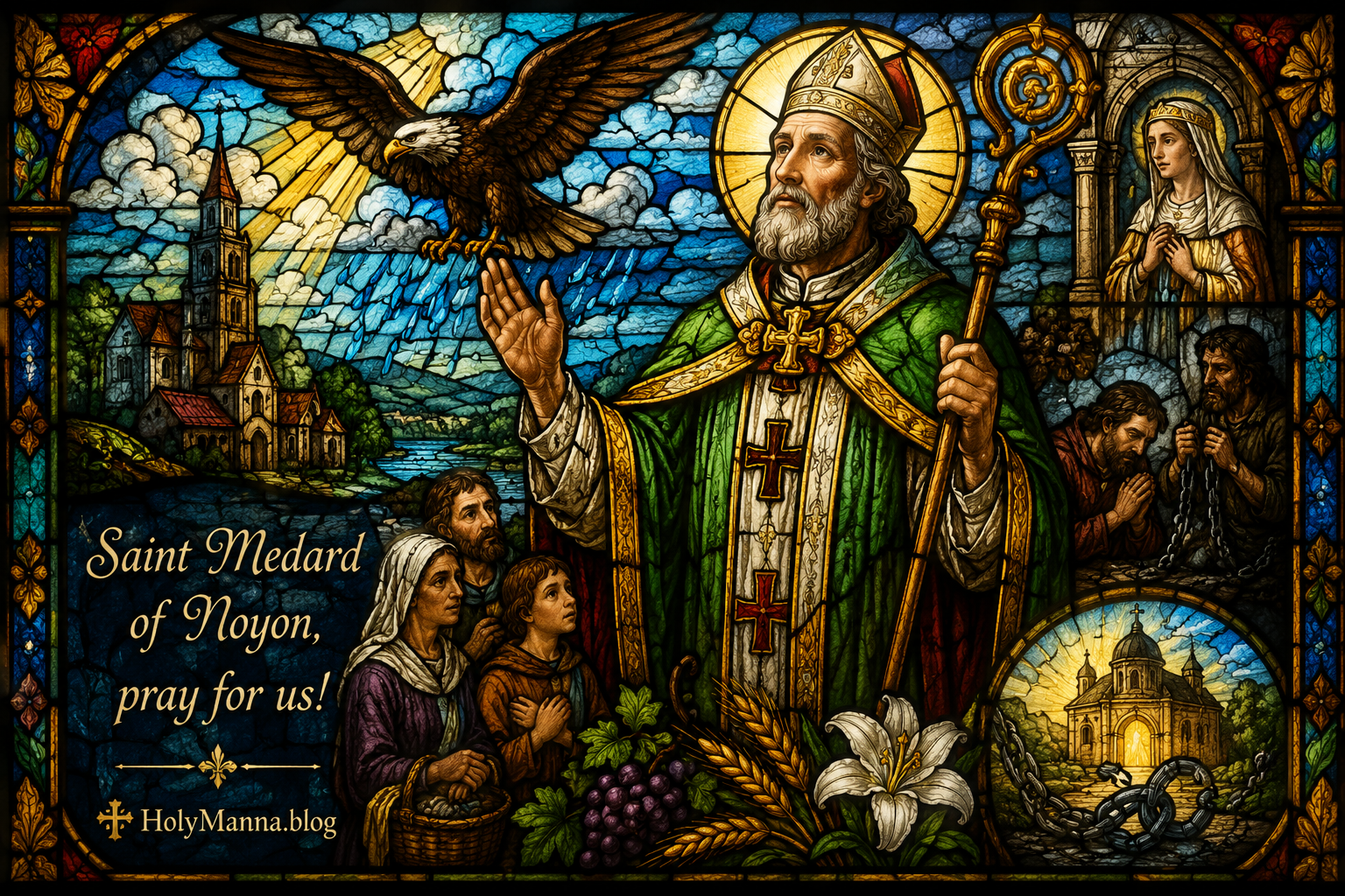 June 8th – Saint of the Day: Saint Medard of Noyon, Bishop &&nbsp;Missionary