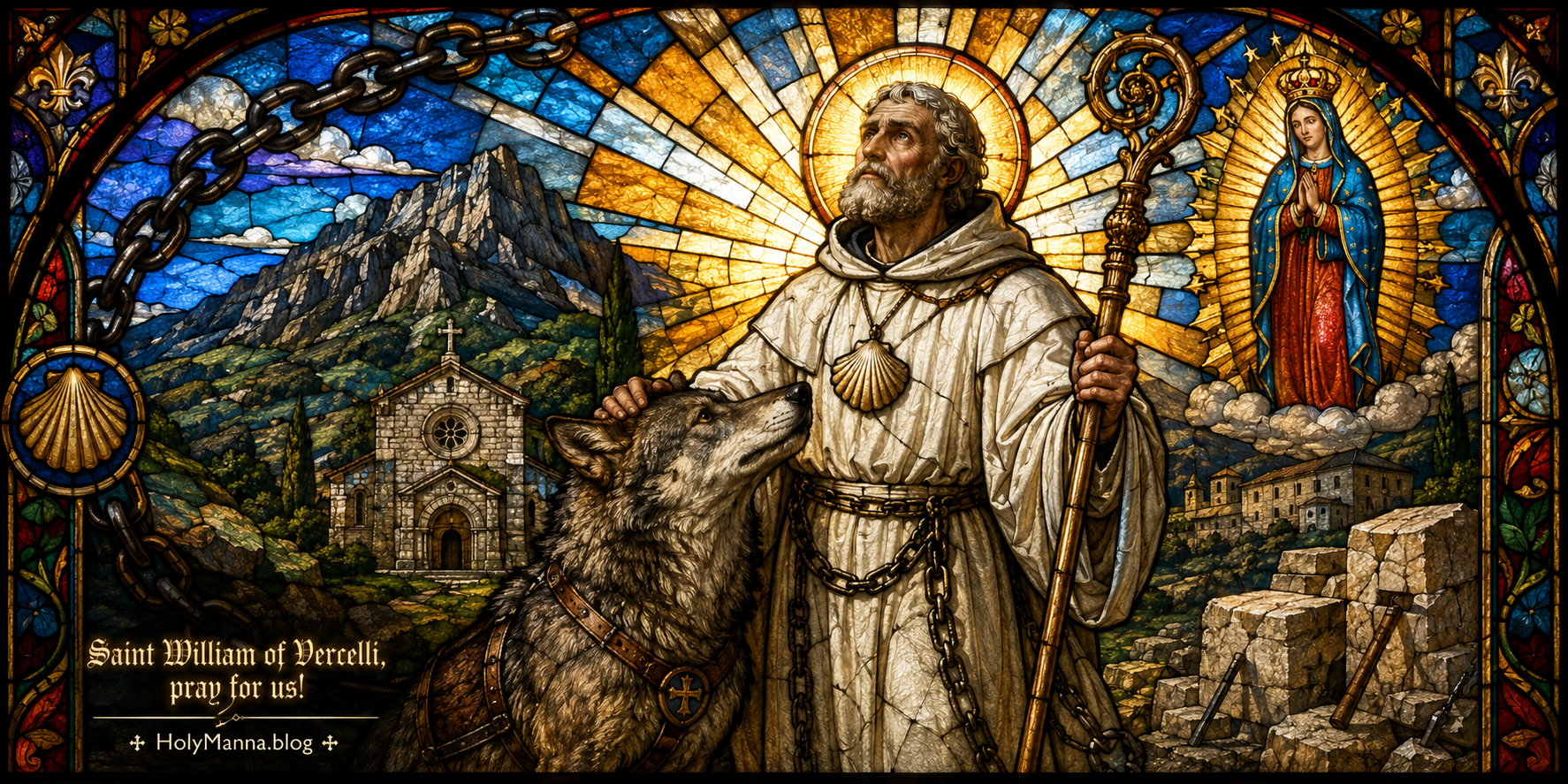 June 25th – Saint of the Day: Saint William of Vercelli, Hermit & Founder of the Congregation of Monte Vergine (the Williamites)