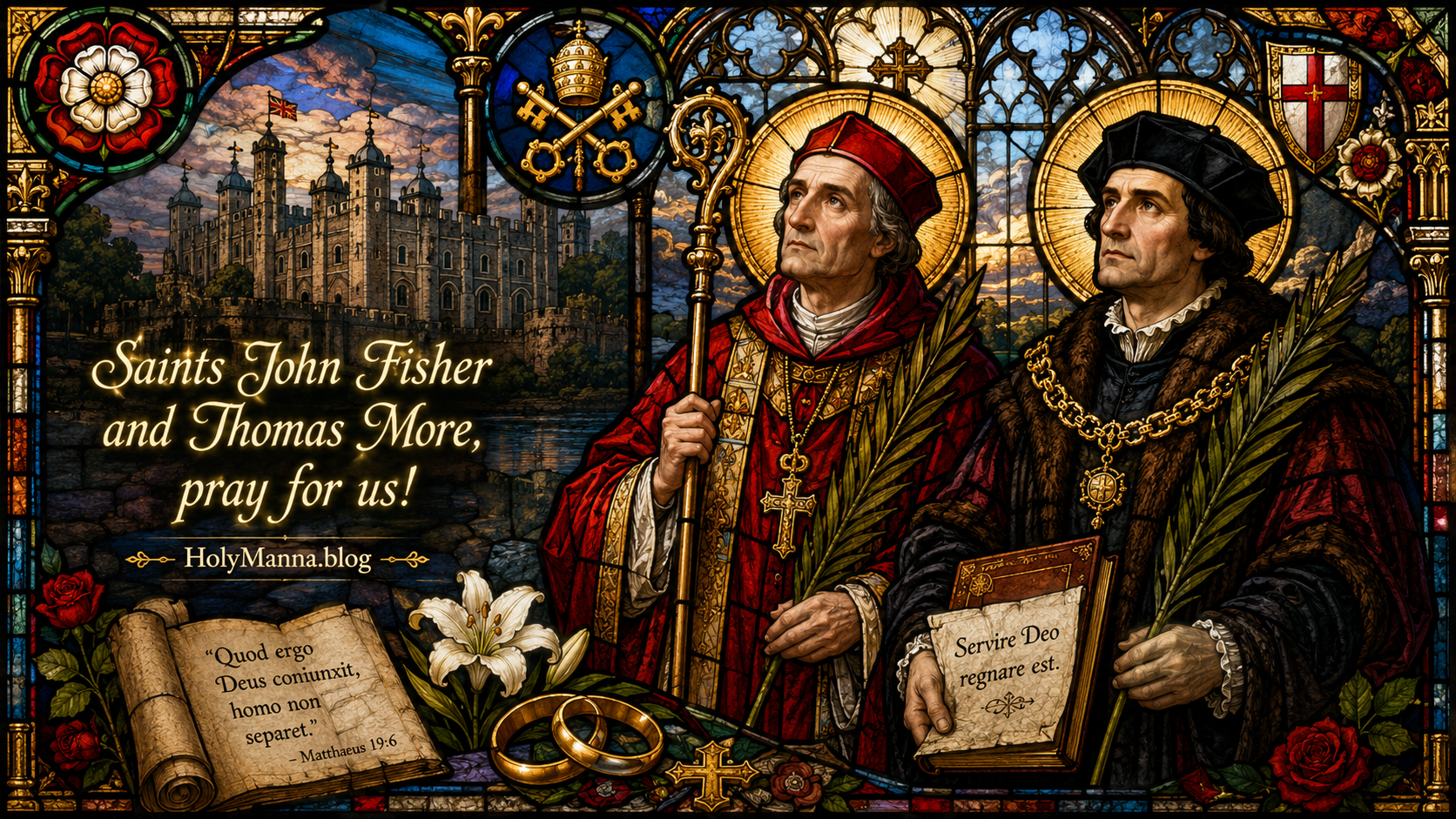 June 22nd – Saint of the Day: Saints John Fisher (Bishop, Cardinal, Scholar & Theologian) and Thomas More (Husband, Father, Lawyer, Author & Lord Chancellor of England), Martyrs & Defenders of the Faith