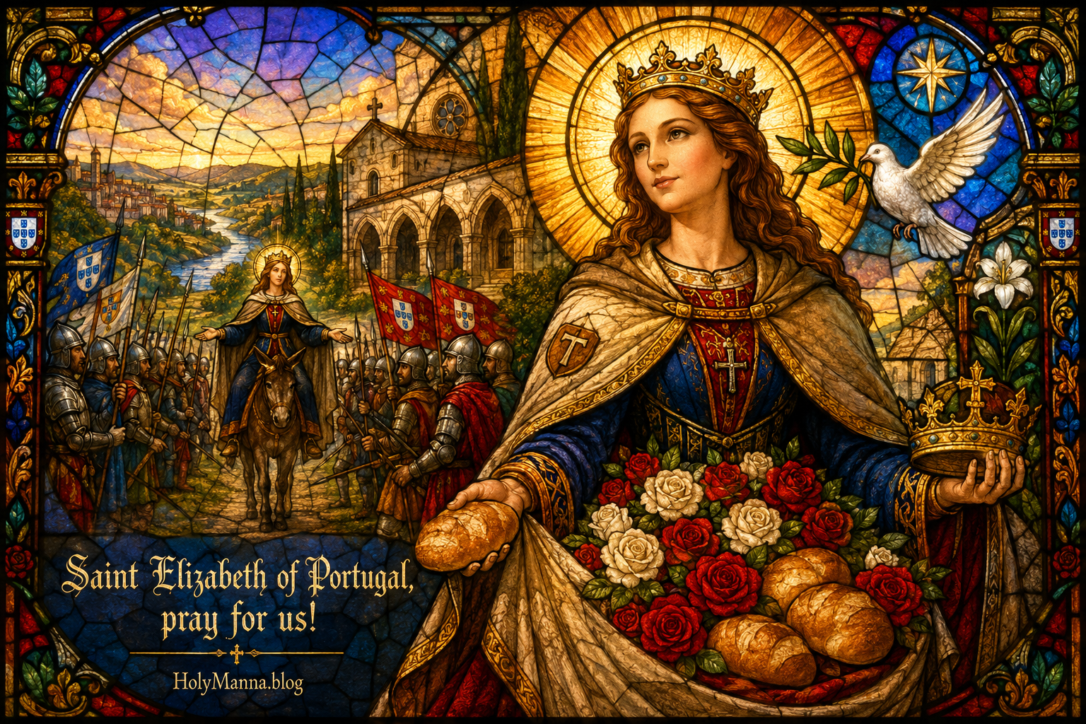 July 4th – Saint of the Day: Saint Elizabeth of Portugal, Queen, Peacemaker & Franciscan Tertiary