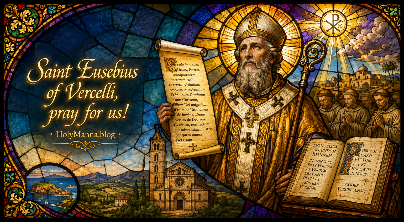 August 2nd – Saint of the Day: Saint Eusebius of Vercelli, Bishop & Defender of the Faith