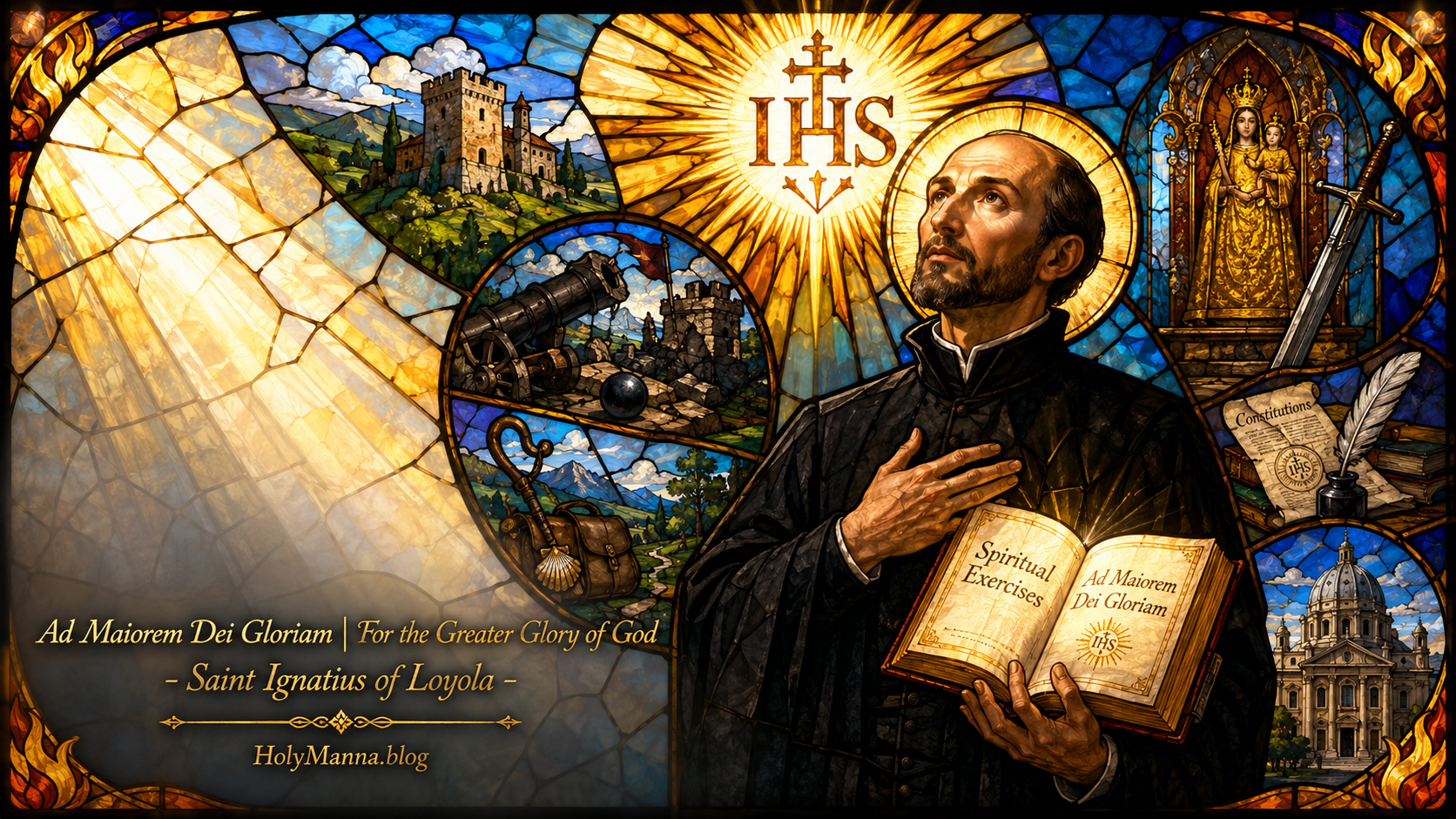 July 31st – Saint of the Day: Saint Ignatius of Loyola, Soldier, Pilgrim, Priest & Founder of the Society of Jesus (The Jesuits)