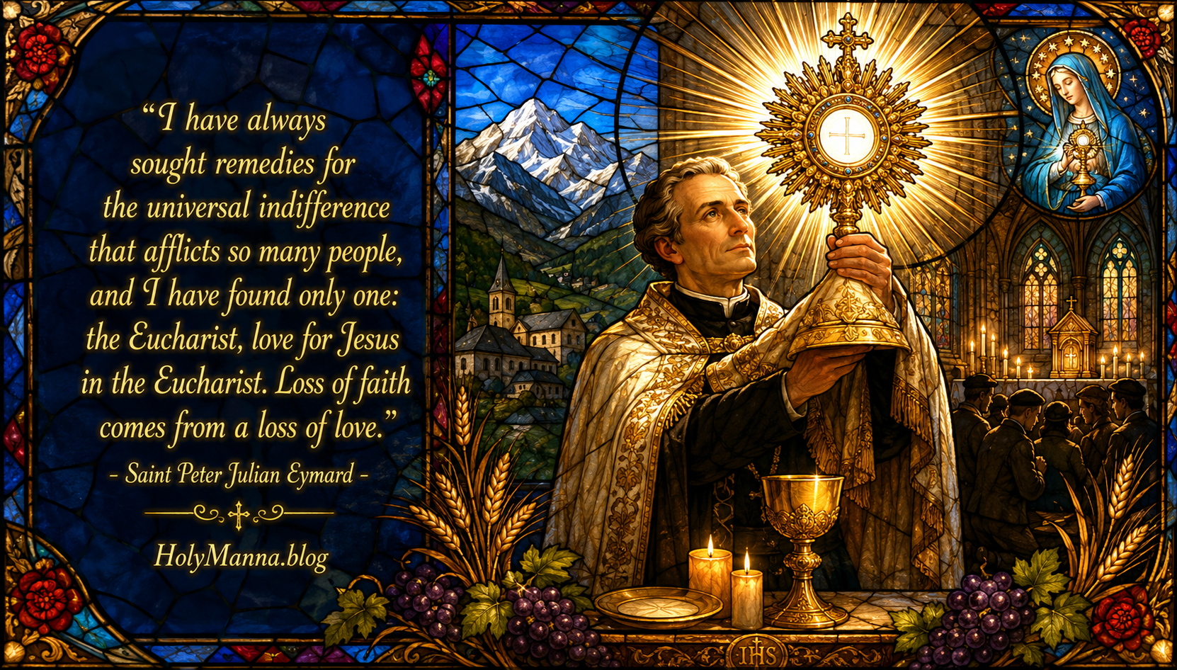 August 2nd – Saint of the Day: Saint Peter Julian Eymard, Priest & Founder of the Congregation of the Blessed Sacrament in Paris & the Servants of the Blessed Sacrament