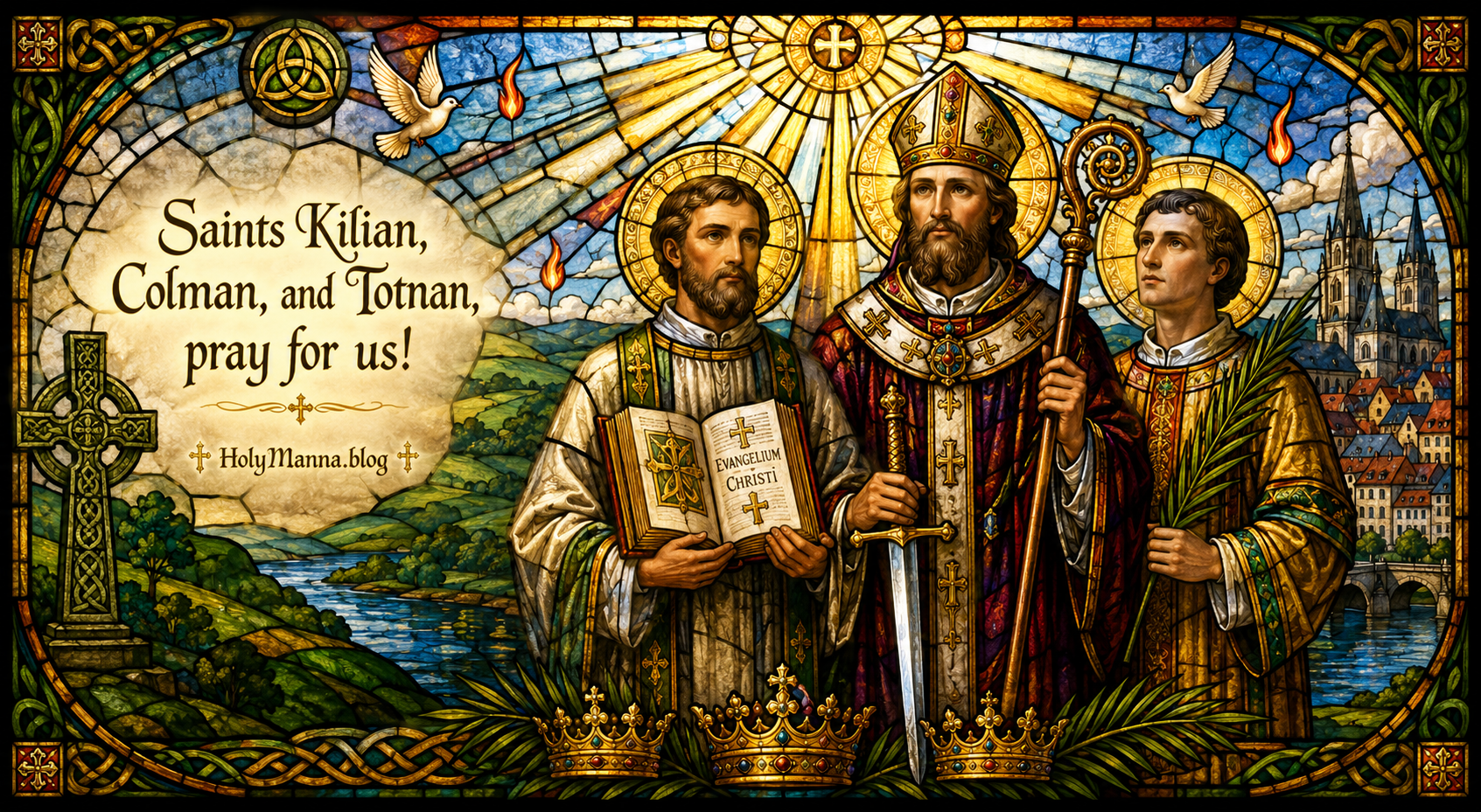 July 8th – Saint of the Day: Saints Kilian (Bishop), Colman (Priest) and Totnan (Deacon),&nbsp;Martyrs