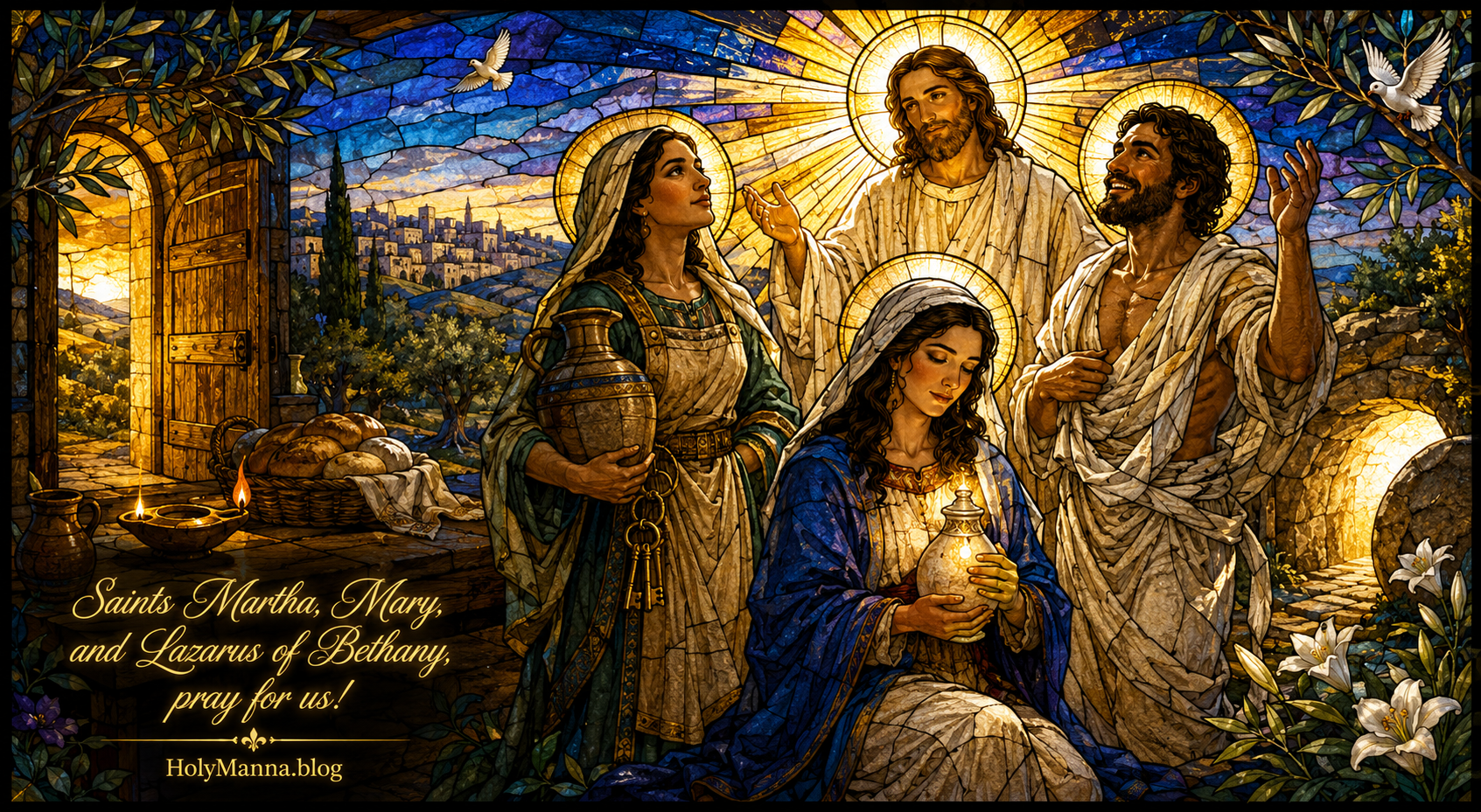 July 29th – Saint of the Day: Saints Martha, Mary and Lazarus of Bethany, Friends & Disciples of Jesus