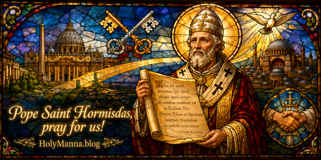 August 6th – Saint of the Day: Pope Saint Hormisdas, Widower & Father