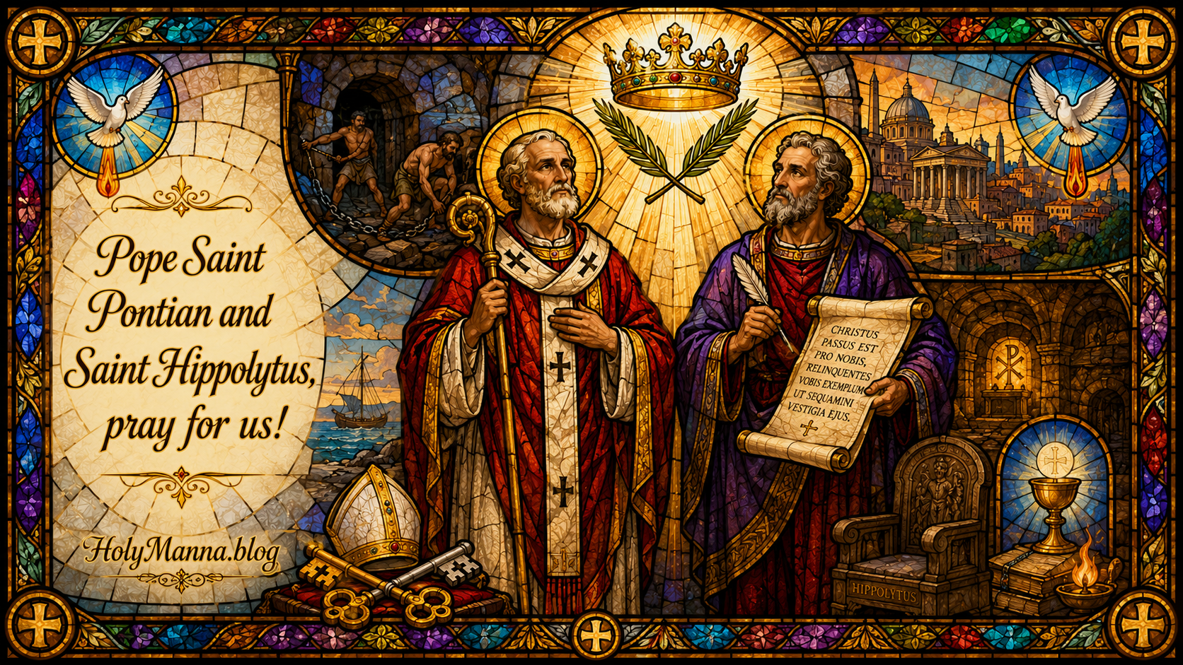 August 13th – Saint of the Day: Pope Saint Pontian & Saint Hippolytus (Priest), Martyrs