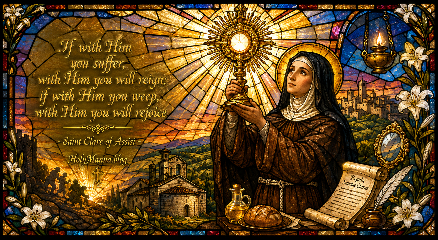 August 11th – Saint of the Day: Saint Clare of Assisi, Noblewoman, Nun & Foundress of the Poor Clares