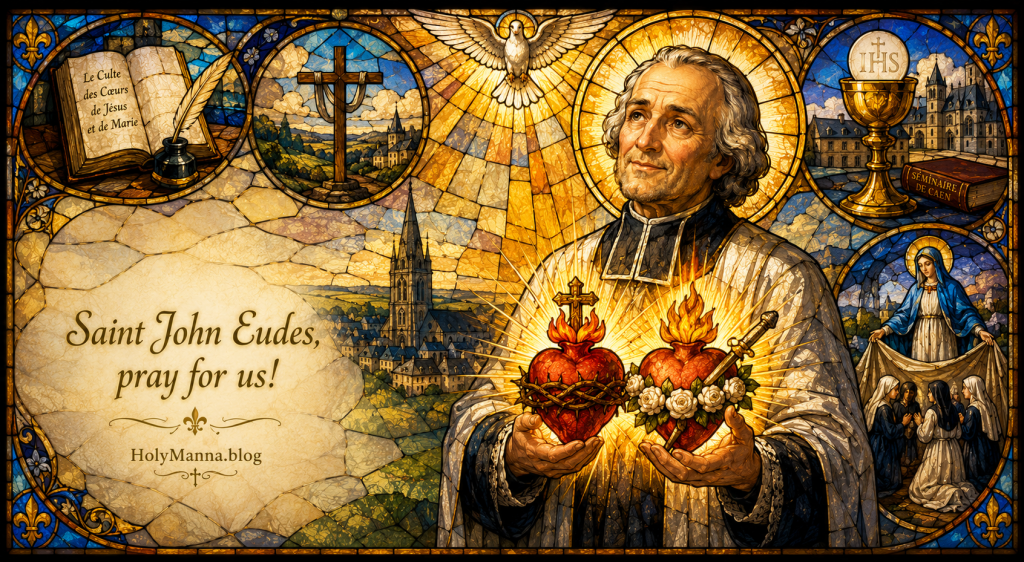 August 19th – Saint of the Day: Saint John Eudes, Missionary Priest & Founder of the Congregation of Jesus and Mary (the Eudists) & the Order of Our Lady of&nbsp;Charity