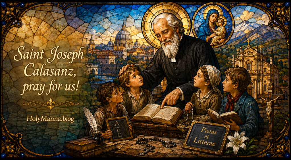 August 25th – Saint of the Day: Saint Joseph Calasanz, Priest, Educator & Founder of the Order of Poor Clerics Regular of the Mother of God of the Pious Schools (Piarists)