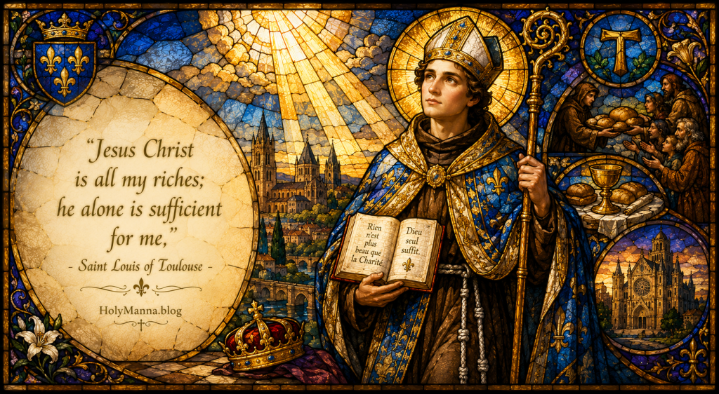 August 19th – Saint of the Day: Saint Louis of Toulouse, Prince, Franciscan Priest &&nbsp;Bishop