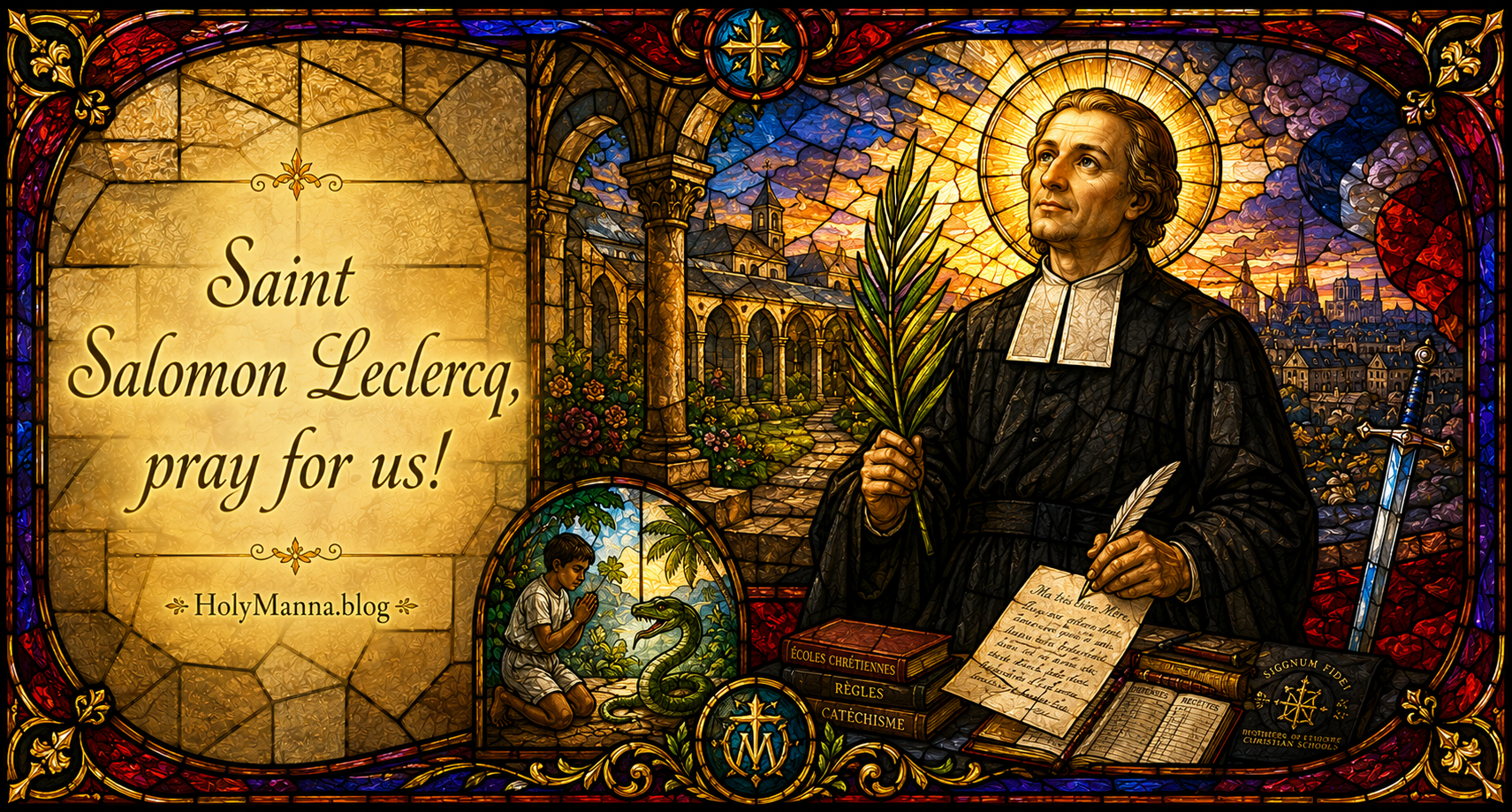 September 2nd – Saint of the Day: Saint Salomon Leclercq, Religious Brother, Schoolteacher &&nbsp;Martyr