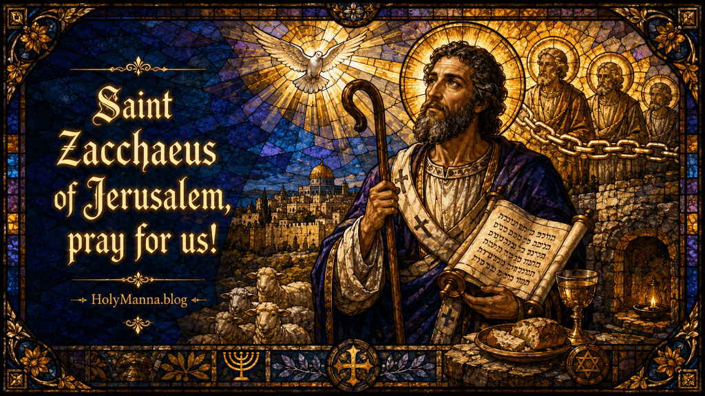 August 23rd – Saint of the Day: Saint Zacchaeus of Jerusalem, Bishop &&nbsp;Confessor
