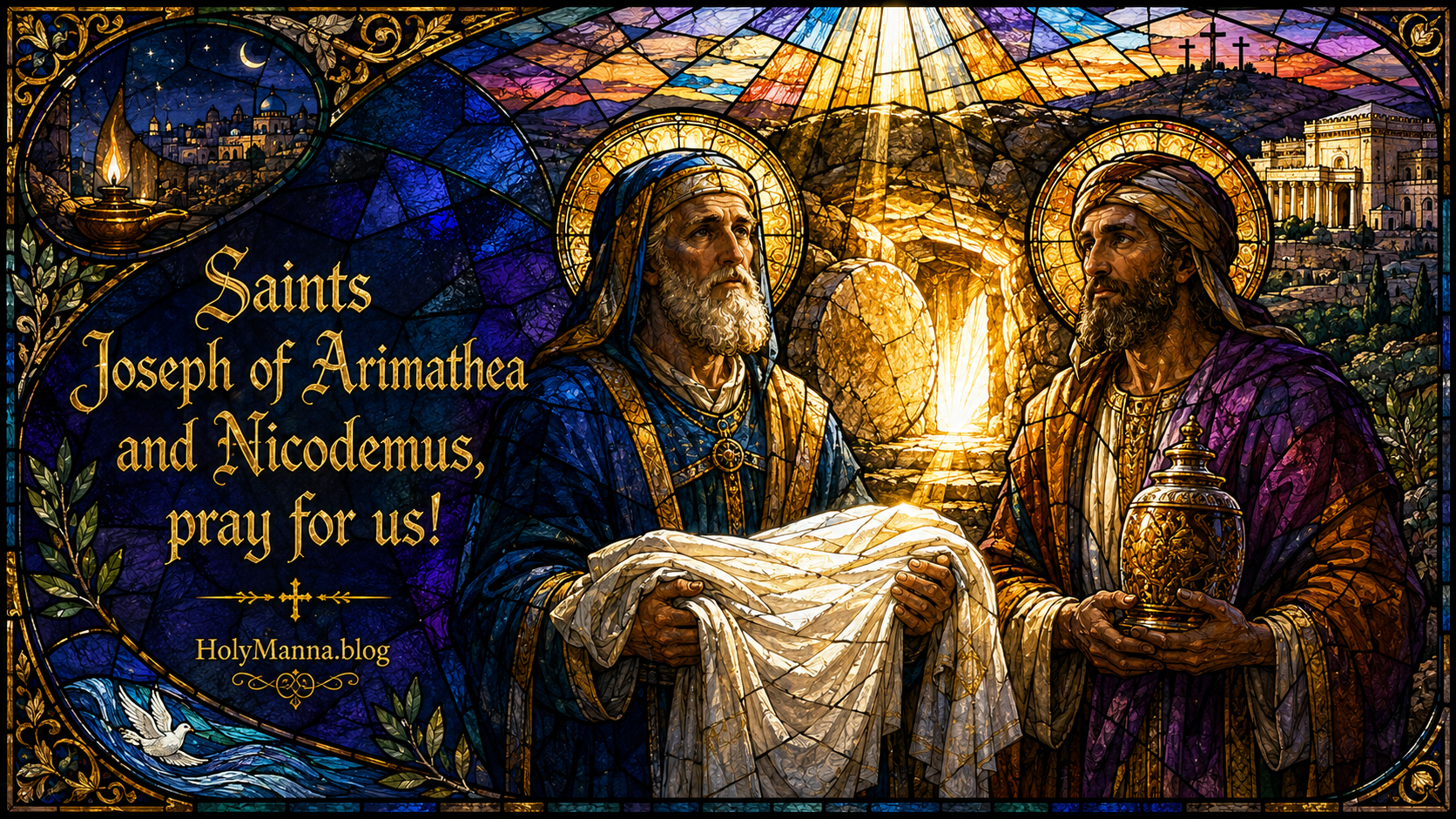 August 31st – Saint of the Day: Saints Joseph of Arimathea and Nicodemus, Pharisee Members of the Sanhedrin & Disciples of Jesus
